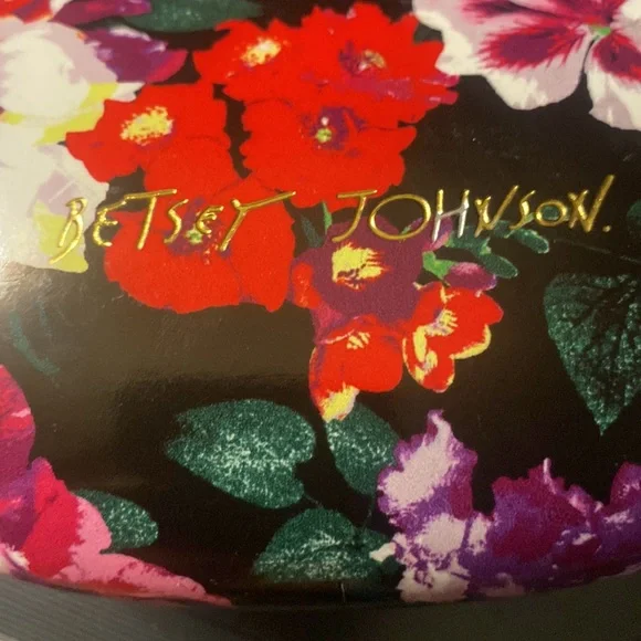 โโSOLDโโBetsy Johnson Black Floral Hard Case Eye or Sunglasses - Picture 8 of 12